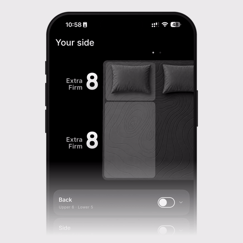 Animation NoxBlanc App: unterschiedliche Härteeinstellungen für Deine Seite und die Seite Deiner Partnerin oder Deines Partners