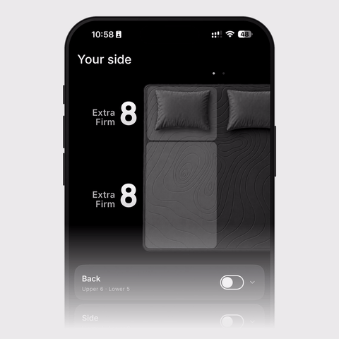 Animation NoxBlanc App: Härtezonen werden für verschiedene Aktivitäten umgestellt